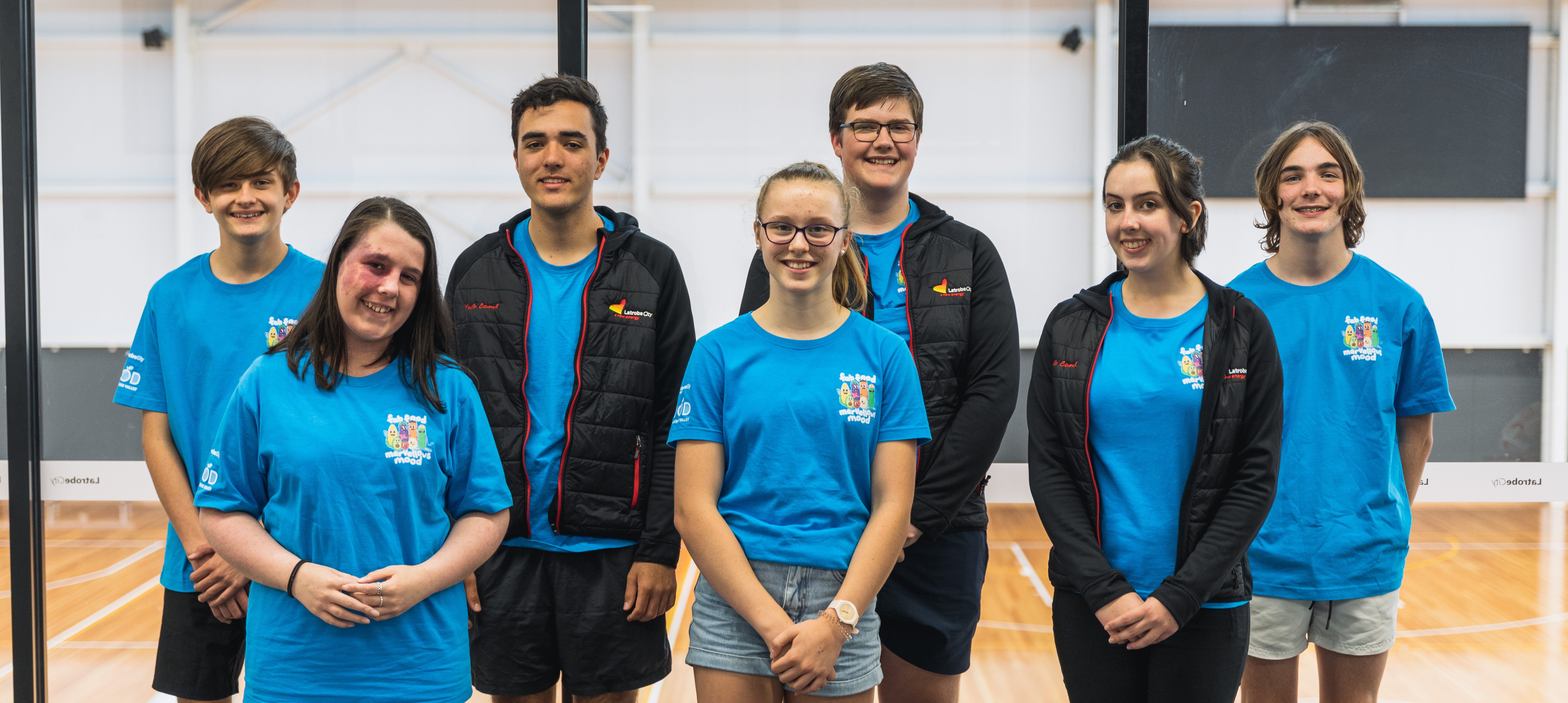 Members of the Latrobe City Youth Council are, from left, Oliver Grendon, Charlotte Dorl, Emerson Arthur, Poppy Susa, Harrison Eacott, Youth Mayor Natasha Murcott and Kaleb Kosterman. Absent: Benika Pasziewicz.