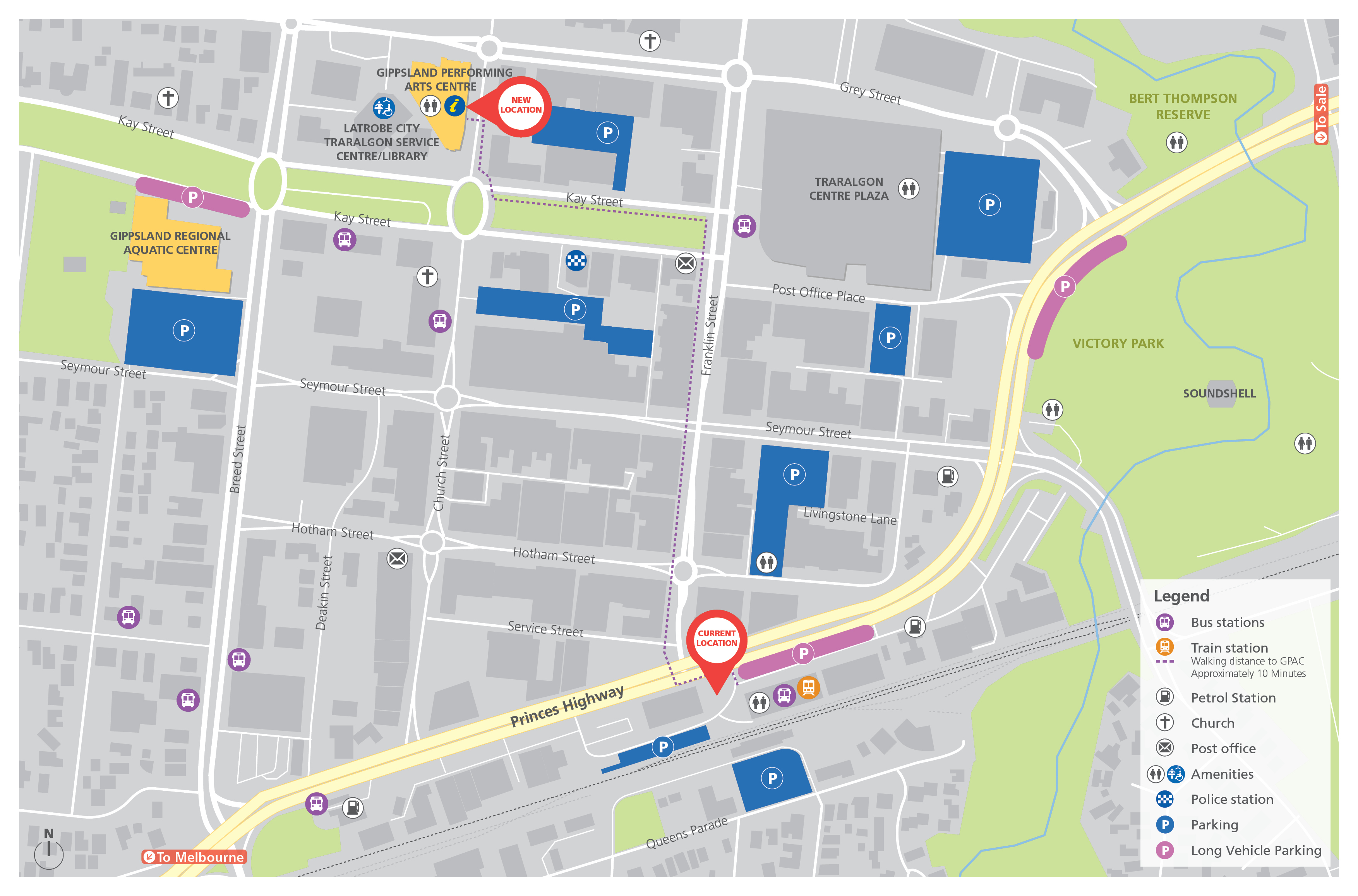 Visitor Information Centre Relocation Map