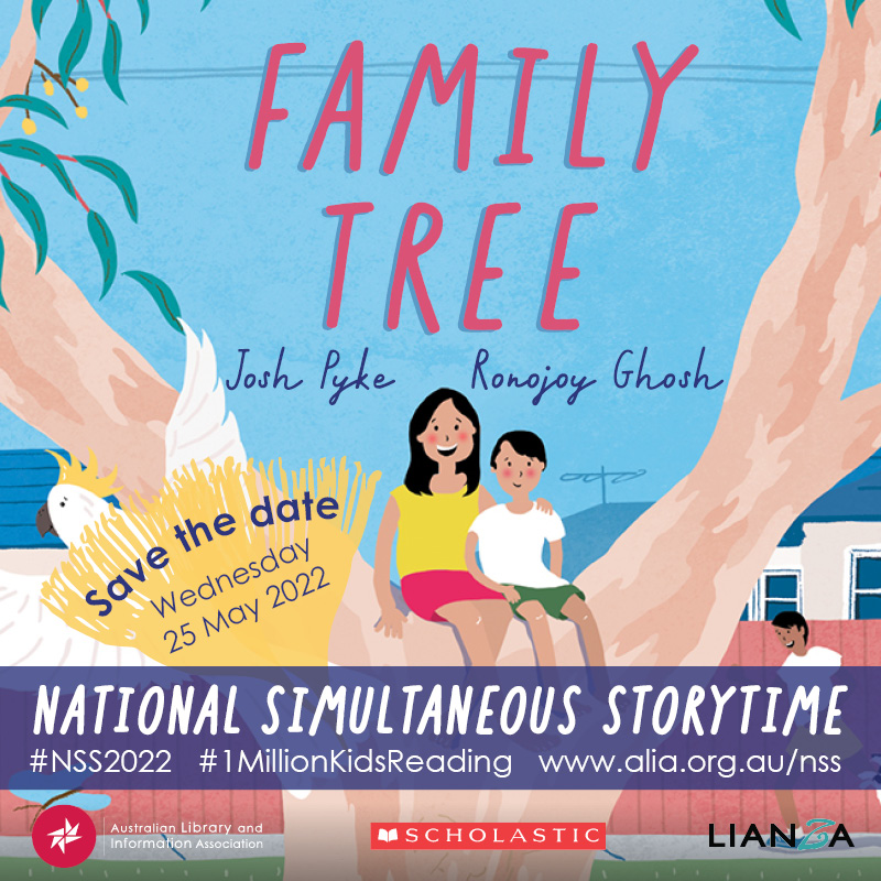 Front cover of National Simultaneous Storytime book called Family Tree by Josh Pyke.