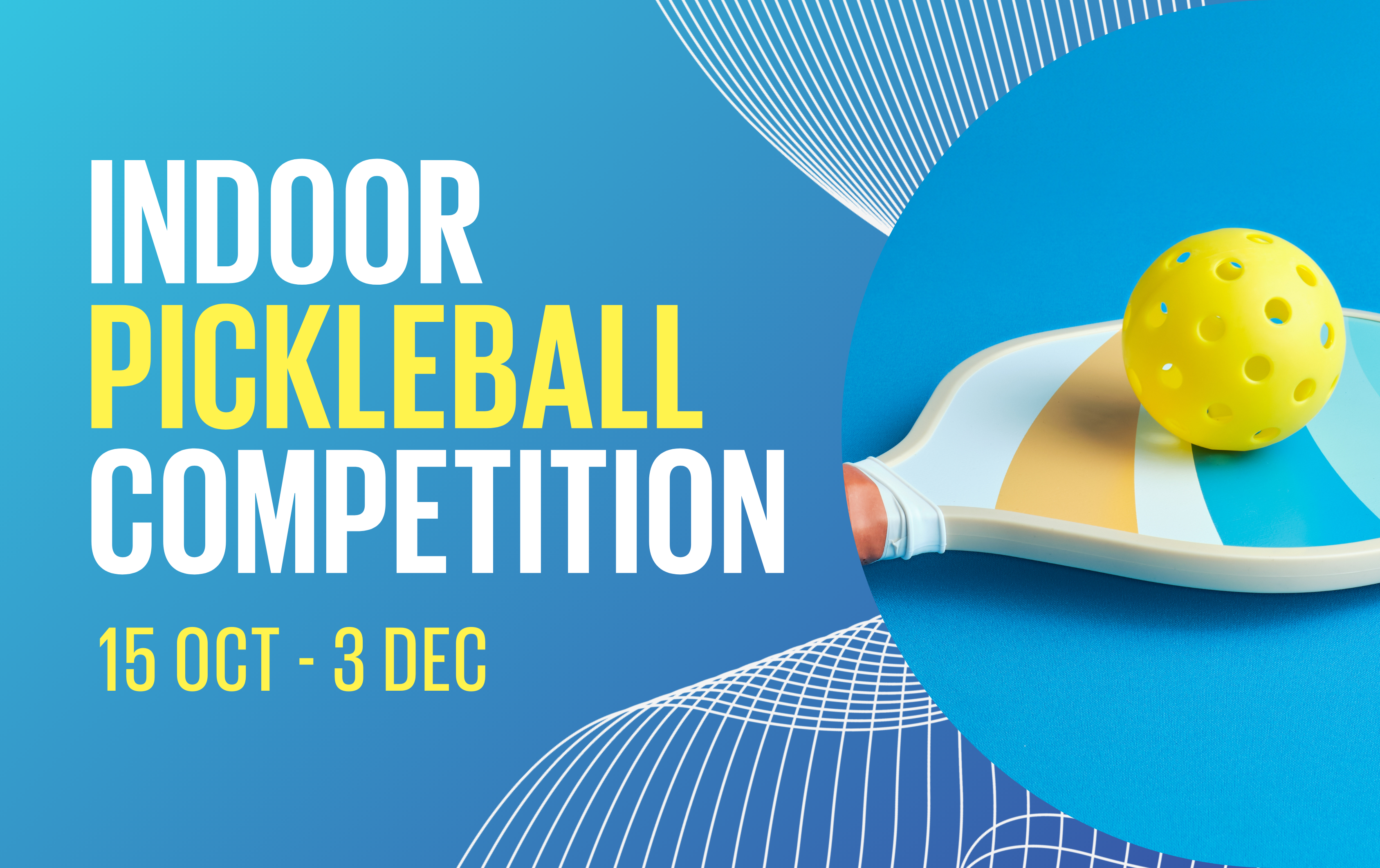 Indoor Pickleball Competition Mobile Banner