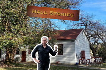 Damian Callinan standing in front of Budgeree Hall