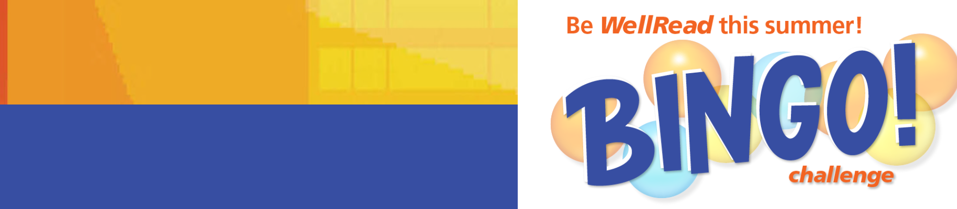 Be Well Read this summer! Bingo Challenge web banner