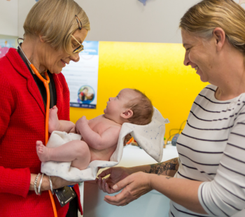 Nurse baby and mum