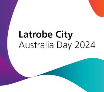 Illustrated image reading Latrobe City Australia Day 2024