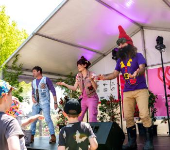 abc hosts at Rose garden fest