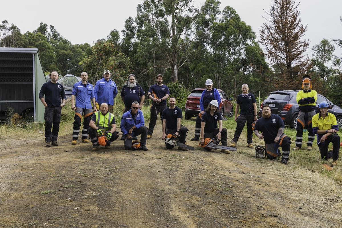 Disaster Relief Australia members undertook chainsaw training at a fire-affected property at Budgeree recently, as part of a Latrobe City Council project to help the local community.