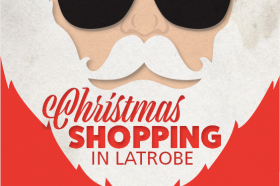 Event poster for Christmas Shopping in Latrobe