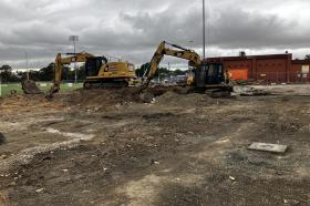 Image of construction for Traralgon Flood Recovery Stage 1 at Traralgon Recreation Reserve