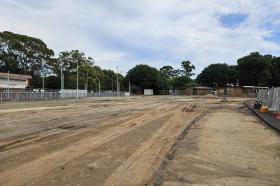 Image of construction for Traralgon Flood Recovery Stage 1 at Traralgon Recreation Reserve