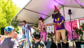 abc hosts at Rose garden fest