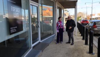 Latrobe City Mayor, Cr Sharon Gibson and Advance Morwell Committee Member, David Burt